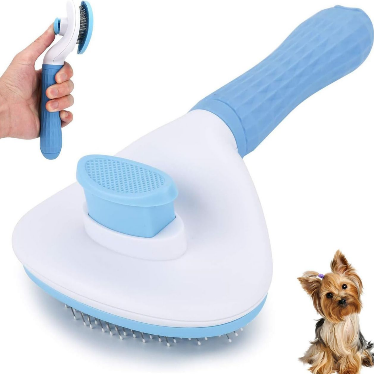 Spazzola Autopulente per Cani e Gatti – Rimuove Peli Morti in Secondi, Sicura sulla Pelle, Ideale per Pelo Longo e Corto