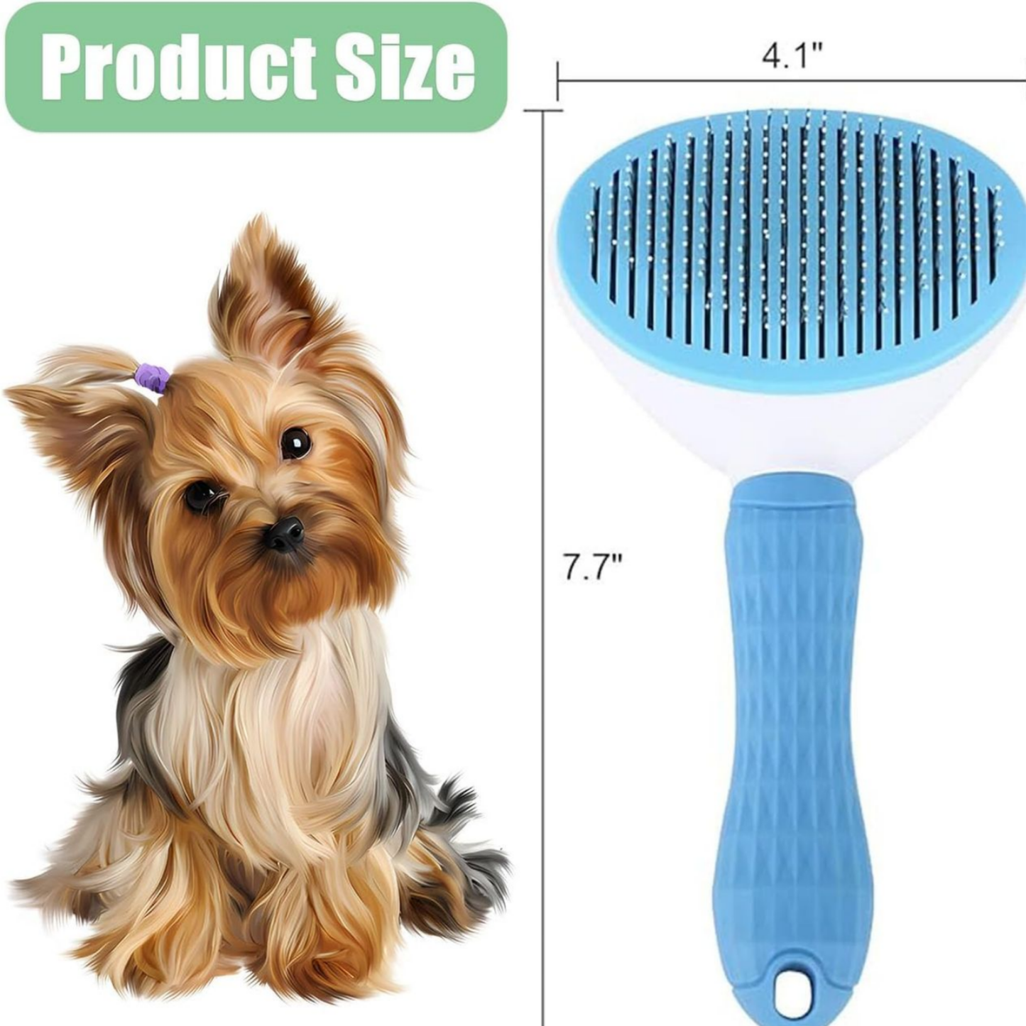 Spazzola Autopulente per Cani e Gatti – Rimuove Peli Morti in Secondi, Sicura sulla Pelle, Ideale per Pelo Longo e Corto