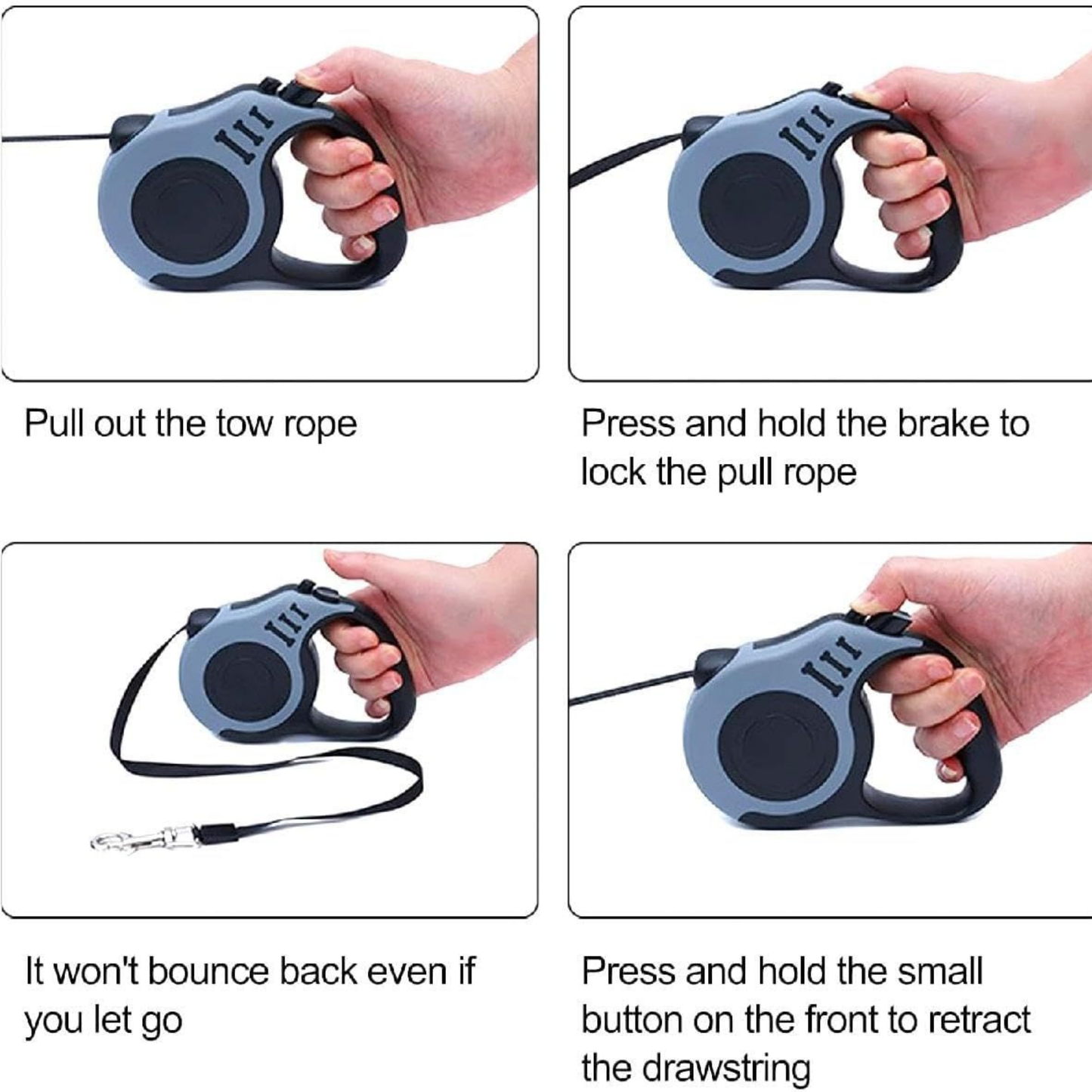 Guinzaglio retrattile per cani, guinzaglio estensibile, anti-sparo, guinzaglio automatico.